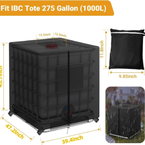 Cover fits IBC Tote 275 Gallon (1000L)