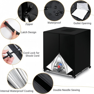 IBC Tote Cover 330 Gallon – 420D Waterproof Oxford Cloth with Zipper