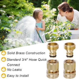 Brass Hose Quick Connect 3/4 Inch